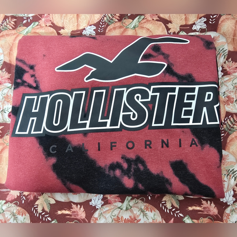 Hollister Red and Black Graphic Tee